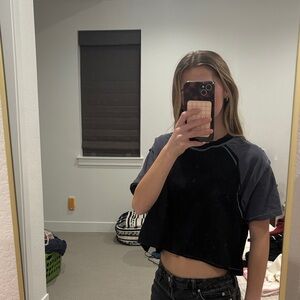 BDG Black and Gray Crop Top